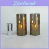 Led Acrylic Candle Set With Remote Control For Wedding Party Event Decor