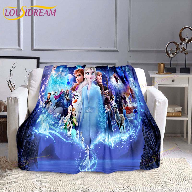Gefrorene Mode-Decke Anime Flanell Bett-Überwurf Weiche 3D-bedruckte Cartoon-Decke Sofa Reise Camping Kinderdecke