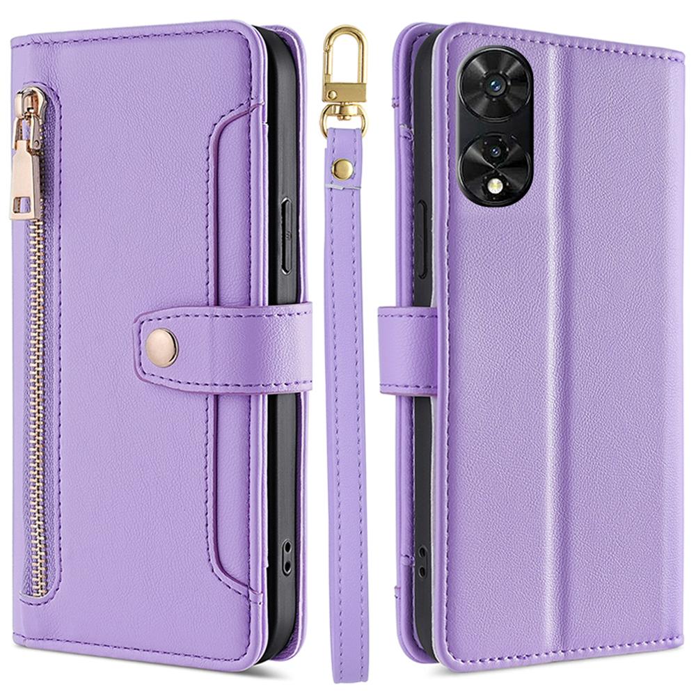 For TCL 505 Case PU Leather Bump Proof Cash Pocket Crossbody Phone Cover