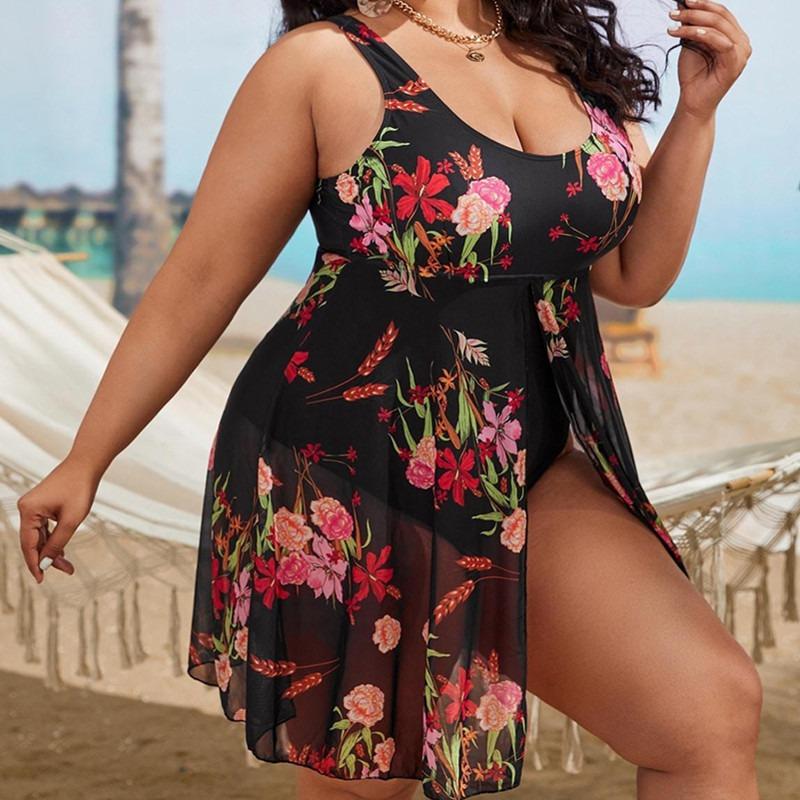 

Женский купальник с высокой талией, сексуальный, большого размера, пляжный, приморский, бикини L