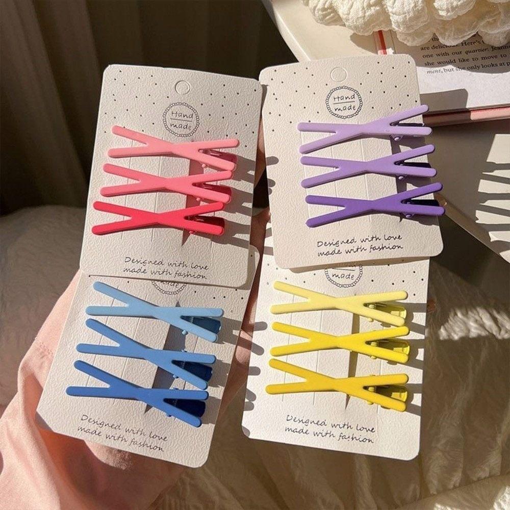 3Pc/Set Cross Hair Clips Geometry Duck Beak Clip Fashion Bang Clip  Hair Styling
