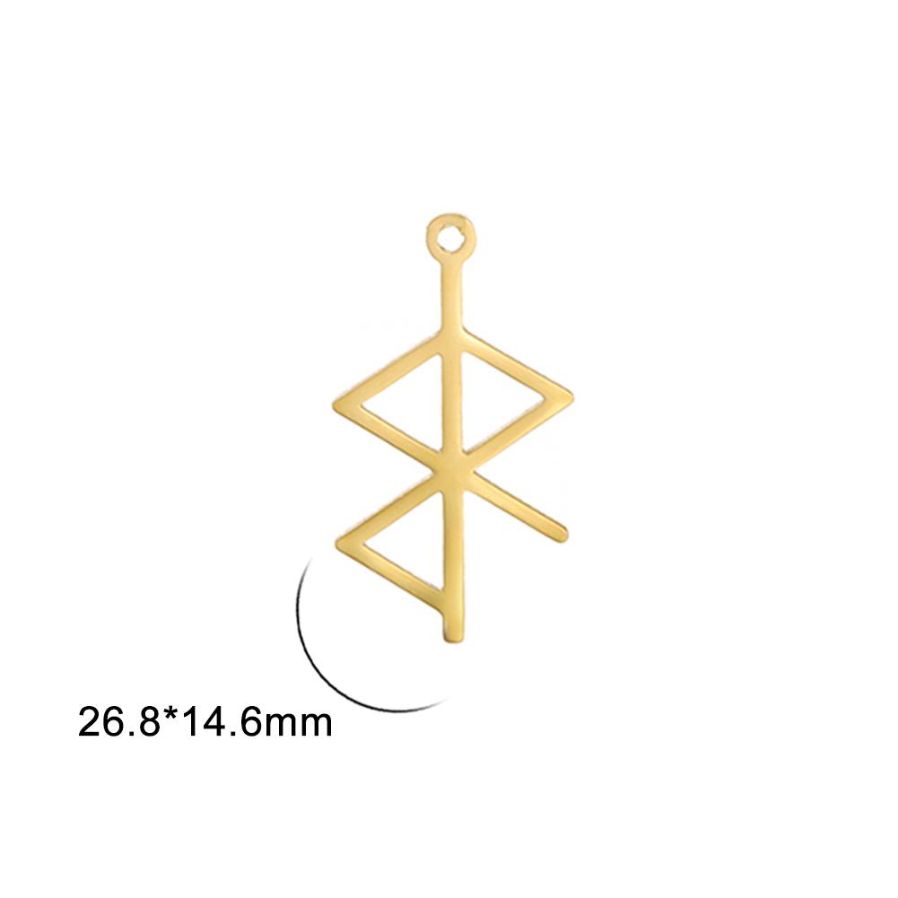 Dawapara Runa Ochronna Amulet do Tworzenia Biżuterii Wisiorek Mitologia Nordycka Stal Nierdzewna Akcesoria DIY