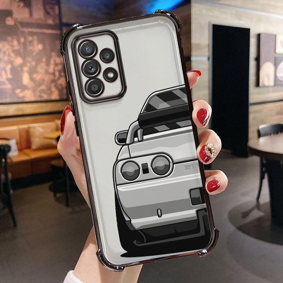 Soft Cover Case for Samsung Galaxy A21s A13 A33 A26 A35 A36 A24 A52 A17 A15 A16 A25 Japanese JDM Drift Car