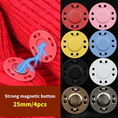 Fibbia Magnetica, Giacca, Borsa, Bottone Magnetico in Pietra, Fibbia Nascosta in Metallo, Bottone Madrecolorato, Otto Fori, Cucito a Mano Ultrasottile