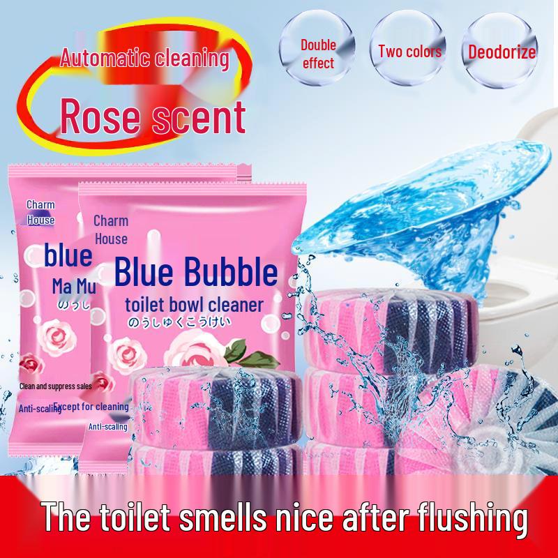 Dual-Color Aromatherapy Toilet Bowl Cleaner - Automatic Deodorizing & Stain Removal Tablets