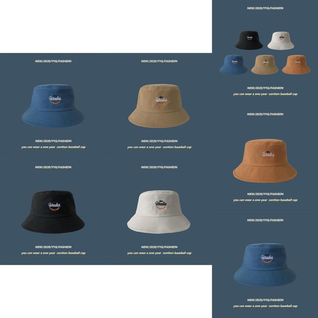 Stylish Unisex Cotton Bucket Hat With Shark Embroidery Breathable And Sunblock