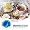 Cabilock Natural Agate Coasters, Creative Design, Round Coasters, Highly Absorbent, Stylish Cup Mats for Offices, Homes, and Bars