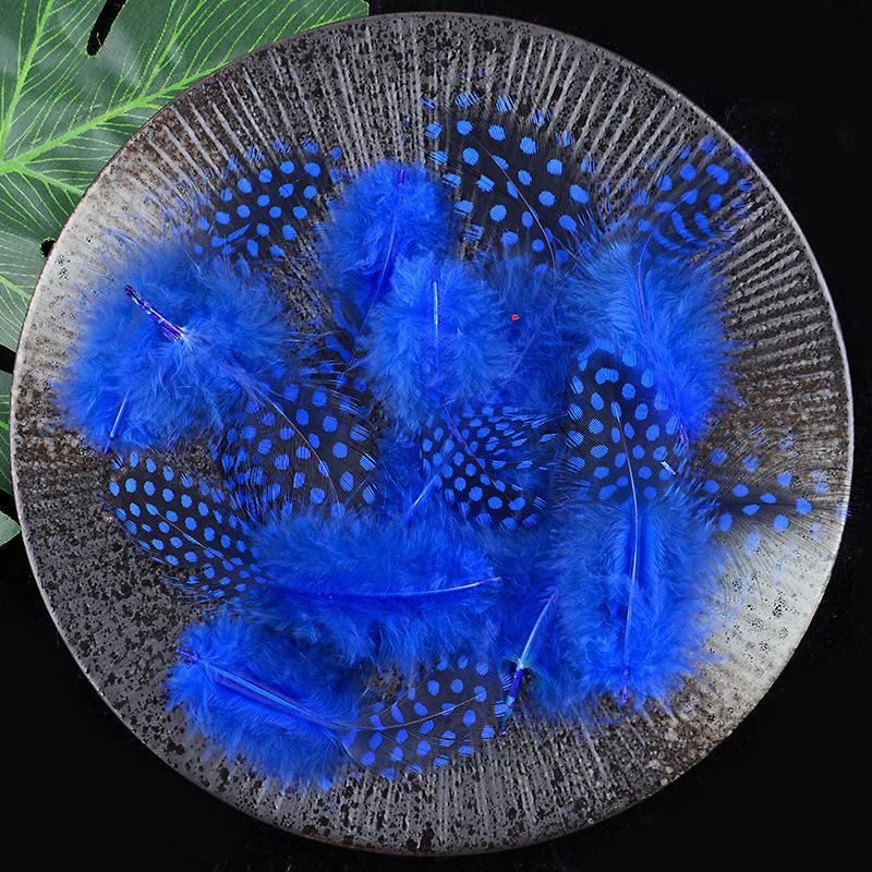Plumes à Pois Naturelles pour Accessoires de Bâtonnet Jouet pour Chat DIY - 50 pcs.