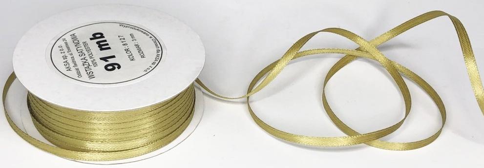 Satin Ribbon 3 X 91 Gold Cognac
