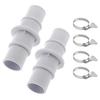 White Swimming Pool Vacuum Cleaner Pool Hose Connectors Or Filter Pump For Swimming Pool Hose Adapter Connector