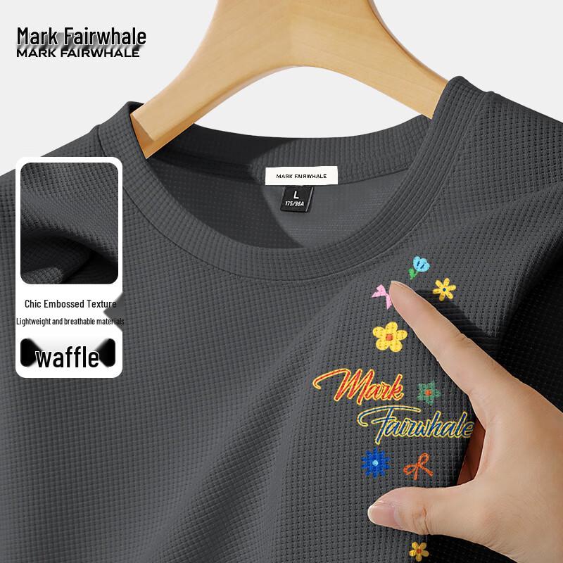 Мужская вафельная футболка с коротким рукавом MARK FAIRWHALE 4XL
