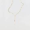 Vintage Copper Handmade Lip Chain Accessories Women, Stylish Simple Hanging Stick Collarbone Chain Necklace