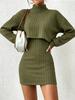 Europe, America 1116 Autumn and Winter New Hip-wrapped Long-sleeved Turtleneck Skirt Fashionable and Elegant Sexy Suit Skirt