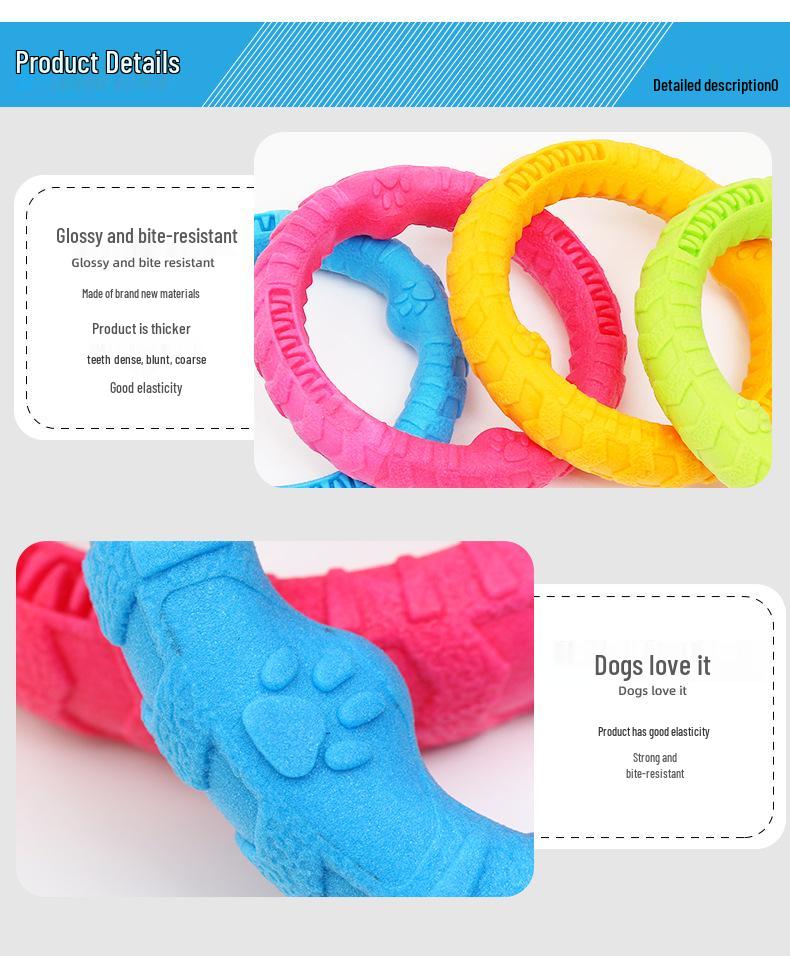 Latex Dog Training Tire - Durable, Tear-Resistant Chew Toy for Interactive Play.