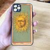 Retro Tarot Sun Moon Stars frosted Shockproof For iPhone 16 15 11 12 13 14 Pro Max X XSMAX Mini Phone Case