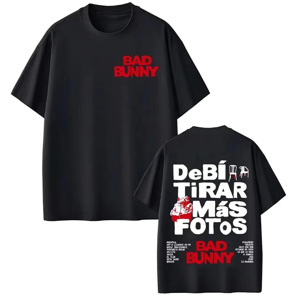 Bad Bunny Tour 2026 Debi Tirar Mas Fotos DTMF Merch TShirts Unisex Fashion Pop Music Fans Gift Short Sleeve Tops Y2K Streetwear