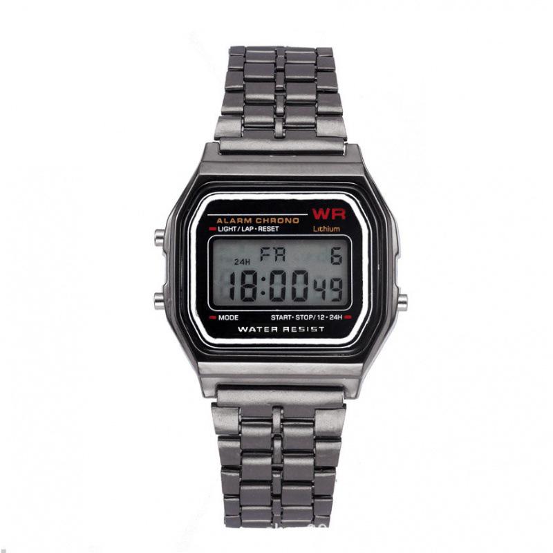 2023 Ultra-Thin Gold and Silver Harajuku Style LED Multi-Function Electronic Watch