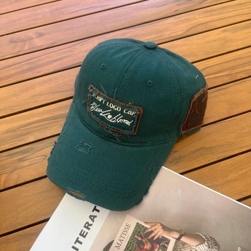 

Полированная большая наклейка вышитые буквы рваная бейсболка уличная для лица маленькая шляпа от солнца ретро кепка с козырьком женская M（56-58cm）