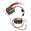 Brushed Motor/ESC Combo 540 21T Brushed Motor and 65A Waterproof Green Brushed ESC for Traxxas and Tamiya