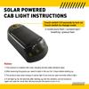 5PCS Universal Solar Powered Cab Flashing Light Roof Cab Amber Marker Lights