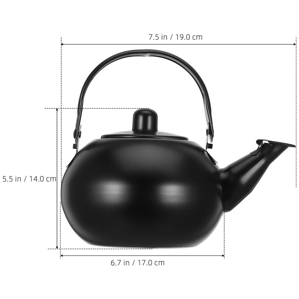 Stainless Steel Teapot Stovetop Black Coffee Kettle Handle Loose Leaf Tea Brewing Coffee Filtering Boiling Water Kitchen