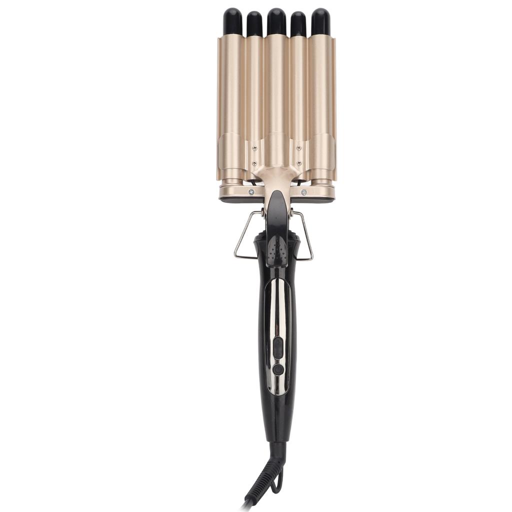 Fer à Boucler Électrique Baguette Contrôle de Température 15 Vitesses Bigoudis Cheveux 5 Barils avec Affichage Numérique