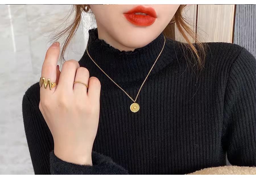 Women's Plus Velvet One-Piece Fleece Sweater, Half-High Collar Pullover, Fashionable Long Sleeve Knitwear for Autumn and Winter