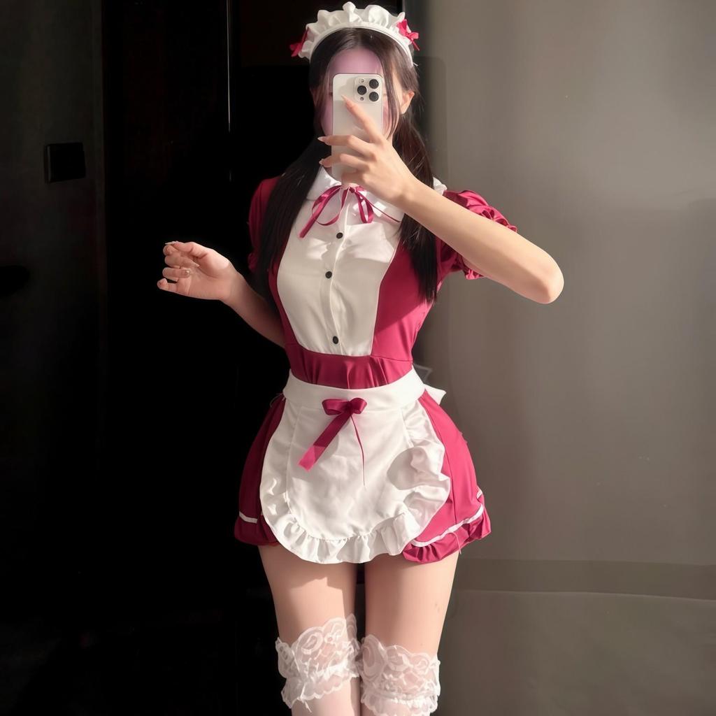 Plus Size Maid Cosplay Lingerie - Passionate, Easy-Off Bedtime Flirt Set