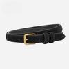 Korean Version of Retro Suede Matte Leather Women's Belt Versatile Ins Style Alloy Jeans Decorative Women's Slender Belt