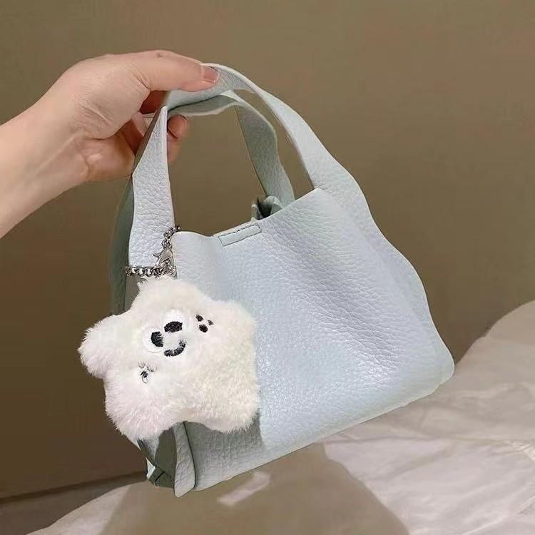 Portable Blue Bucket Bag Women'S Early Spring High-End Commuter Vegetable Basket Bag Shoulder Messenger Bag