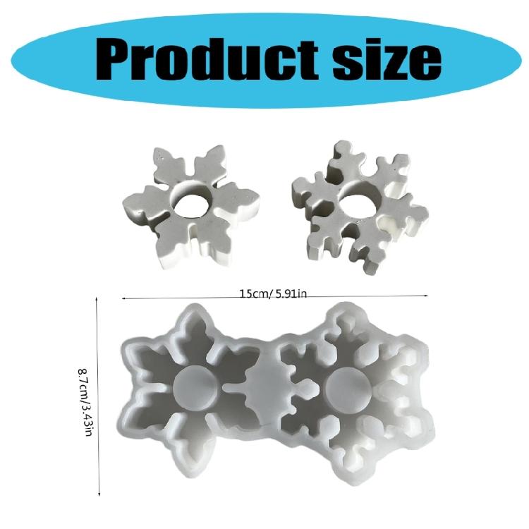 Schneeflocken Silikon Kerzenständerformen für Epoxidharz Heimdekoration Silikone Kerzenhalterformen für Teelichthalter