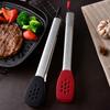 New Stainless Steel Silicone Kitchen Tongs BBQ Clip Salad Bread Cooking Food Serving Tongs Restaurant Food Folder Kitchen