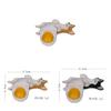Kawaii Chicken Egg Quilt Corgi Car Decor Pvc Cute Animal Figurine For Auto Interior