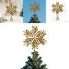 Christmas Tree Topper With Snowflake And Star Iron Art Decoration For Holiday Festivities