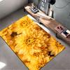 Golden Floral Pattern Carpet Suitable As a Non-slip Mat for the Living Room or Bedroom Sofa