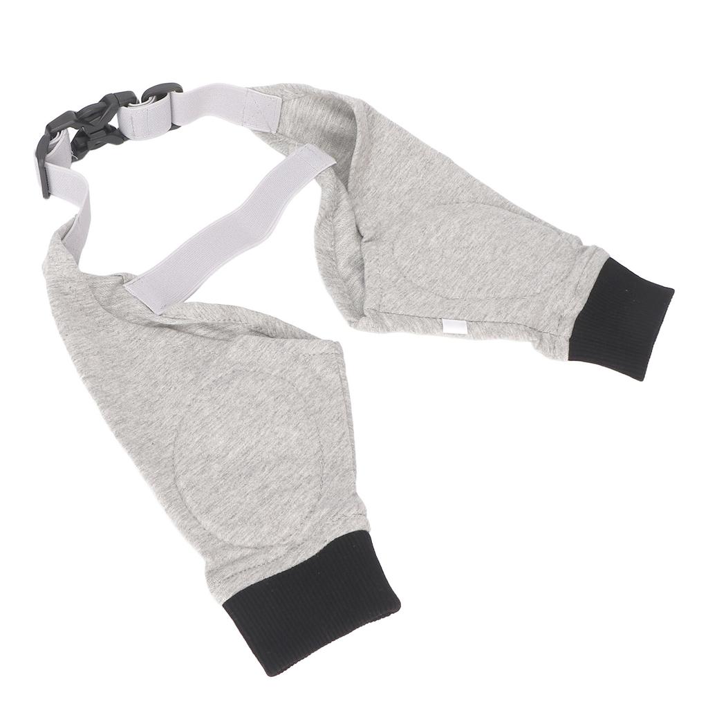 Dog Elbow Protector Joint Warming Breathable Adjustable Dog Front Leg Sleeve for Dogs Puppy Gray