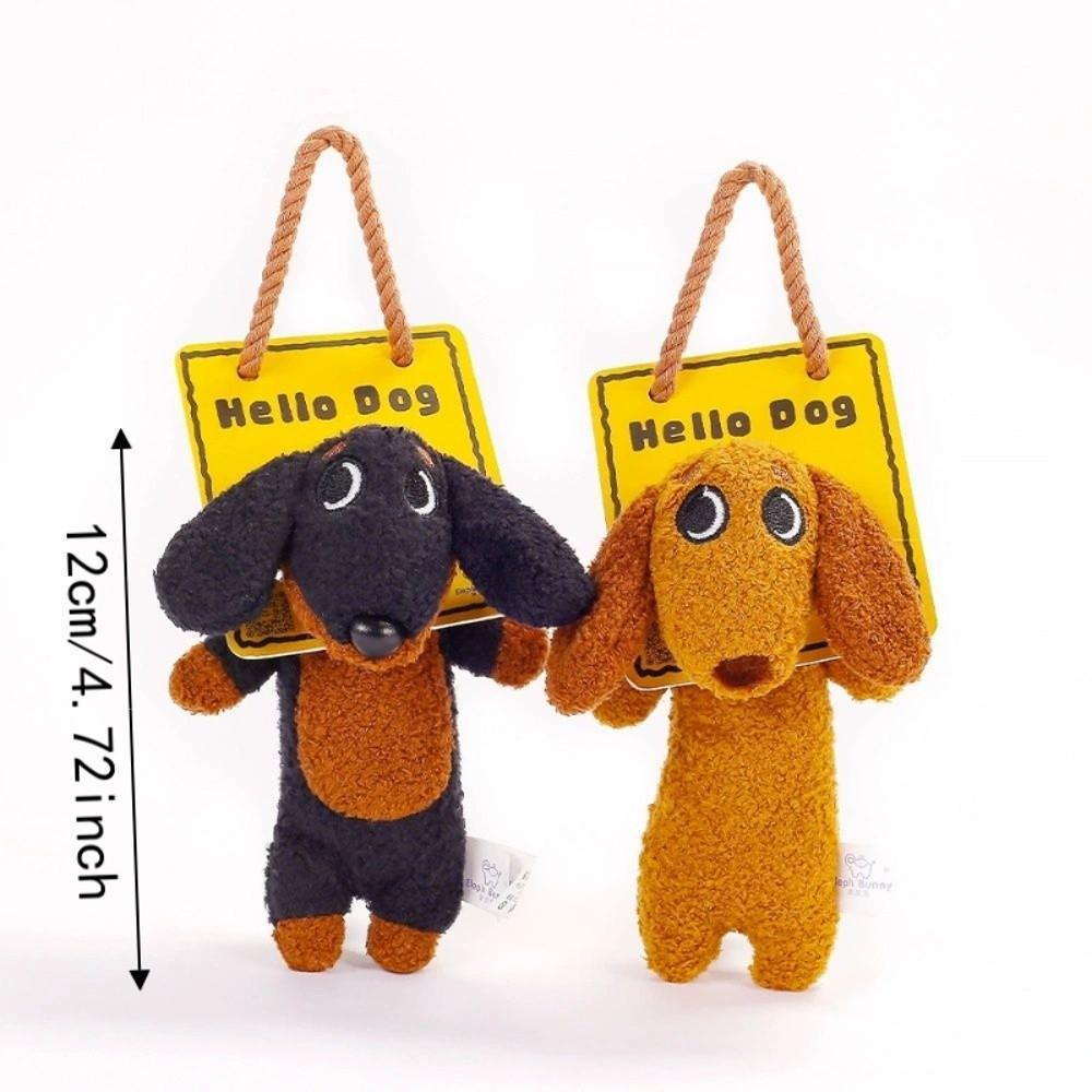 Bag Charm Dachshund Plush Pendant Pet Lovers Puppy Hanging Toy Funny Sausage Dog Keychain  Kids Toy