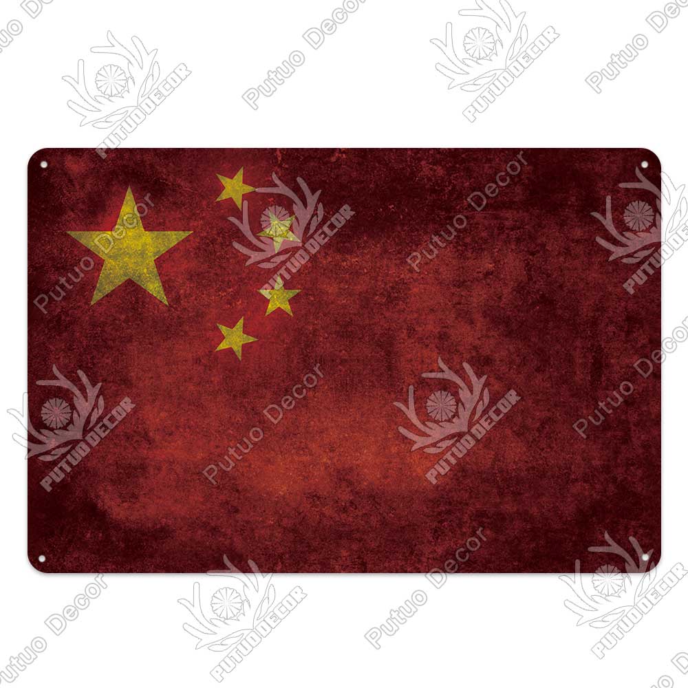 Dekorationsflagga Vintage Plakett Metallplatta Tennskylt Väggkonst Dekoration Affischer Man Cave Bar Pub Vardagsrum Hem Järnmålning