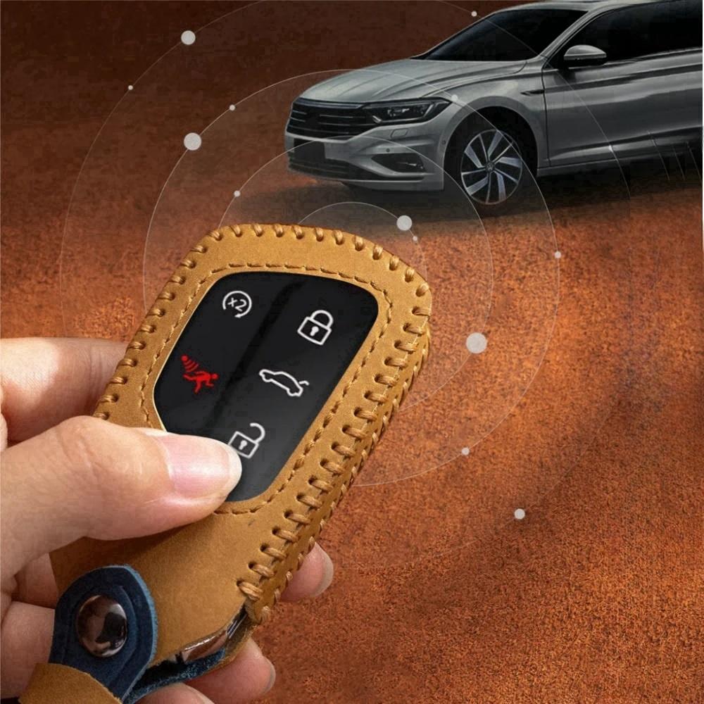 Autoschlüsselanhänger Hülle Leder Schlüsselabdeckung Smart Remote Protector für Volkswagen VW ID.4 ID.3 MK8 Golf GTI Seat Leon MK4