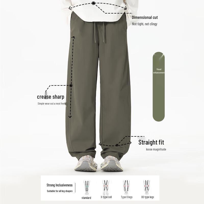 Miniso Men's Casual Straight-Leg Sport Pants