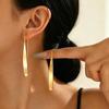 Gold Plated Twisted Leaf Hoop Earrings, Modern Abstract Sculptural Drop Hoops for Women