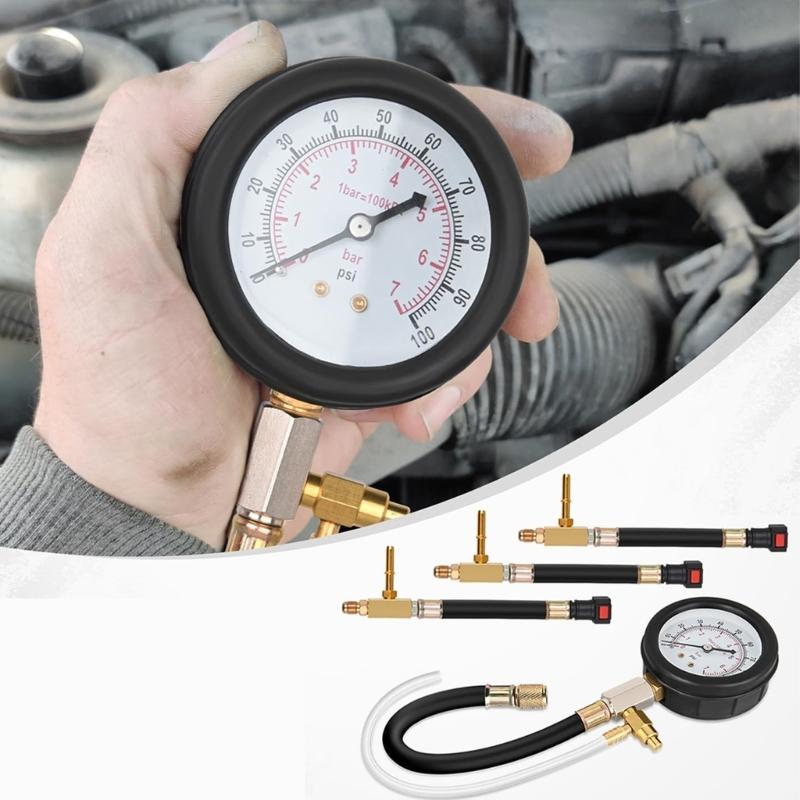 Motorcycle Fuel System Pressure Testing Diagnostic Tool Kit For Automotive Troubleshooting Mechanics And DIY Enthusiasts