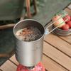 Mini Pentola da Cucina in Titanio Campeggio Escursionismo Zaino Uso Esterno 900ml Monostrato Non Rivestita Leggera Stoviglie