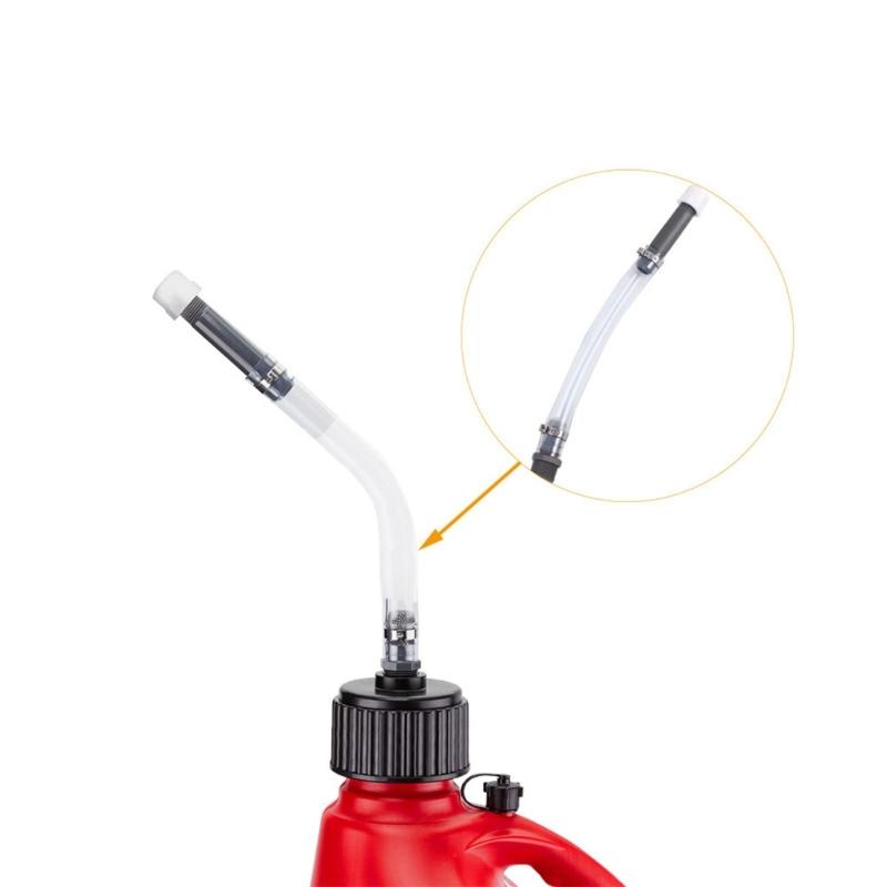 Racing Fuel Filler Jugs Hose 14Inch Transparent PVC Gas Can Hose with Hose Bender Racing Fuel Filler Hose