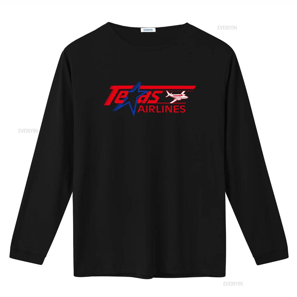 Texas Airlines Retro Vintage T Shirt for USA International Airport Design vintage Washed designer clothes homme Soft Stretched