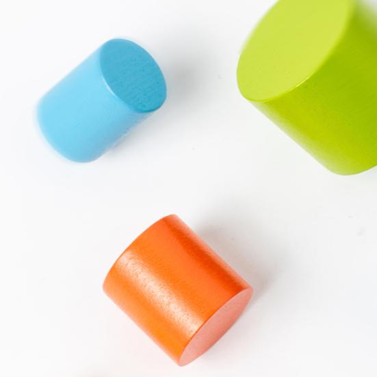 Holzbaustein Stapelspiel Vorschul-Lernen Balance-Stein Farbzuordnungsspiel Pädagogisch Jungen Mädchen Farbsequenz-Spiel