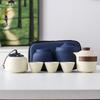 Light Luxury Hand-painted One Pot Three Cups High-end Travel Tea Set Portable Set Teapot Teacup Business Commemorative Gift