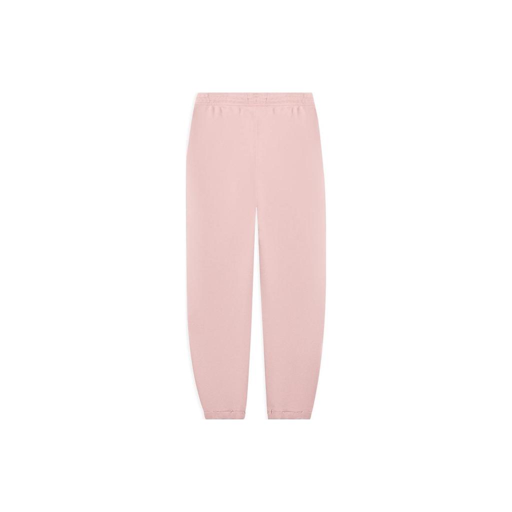 Li Ning Knitted Sweatpants Unisex Mist Pink Moderate Cuffed Pants AKLSC87-1