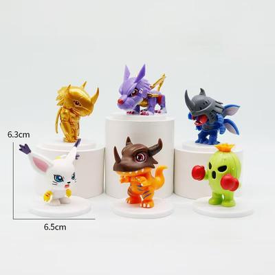 Nuovo Set da 6pz Disponibile Figure Anime Digimon Digimon Adventure Modello PVC Ornamenti da Collezione Statua Giocattolo per Compleanno Regali di Natale