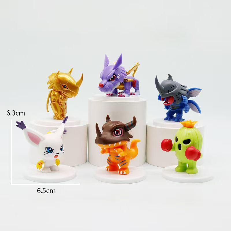 

New 6pcs/set In stock Digimon Digimon Adventure Anime Figure Model PVC Collection Ornaments Statue Birthday Toy Christmas Gifts